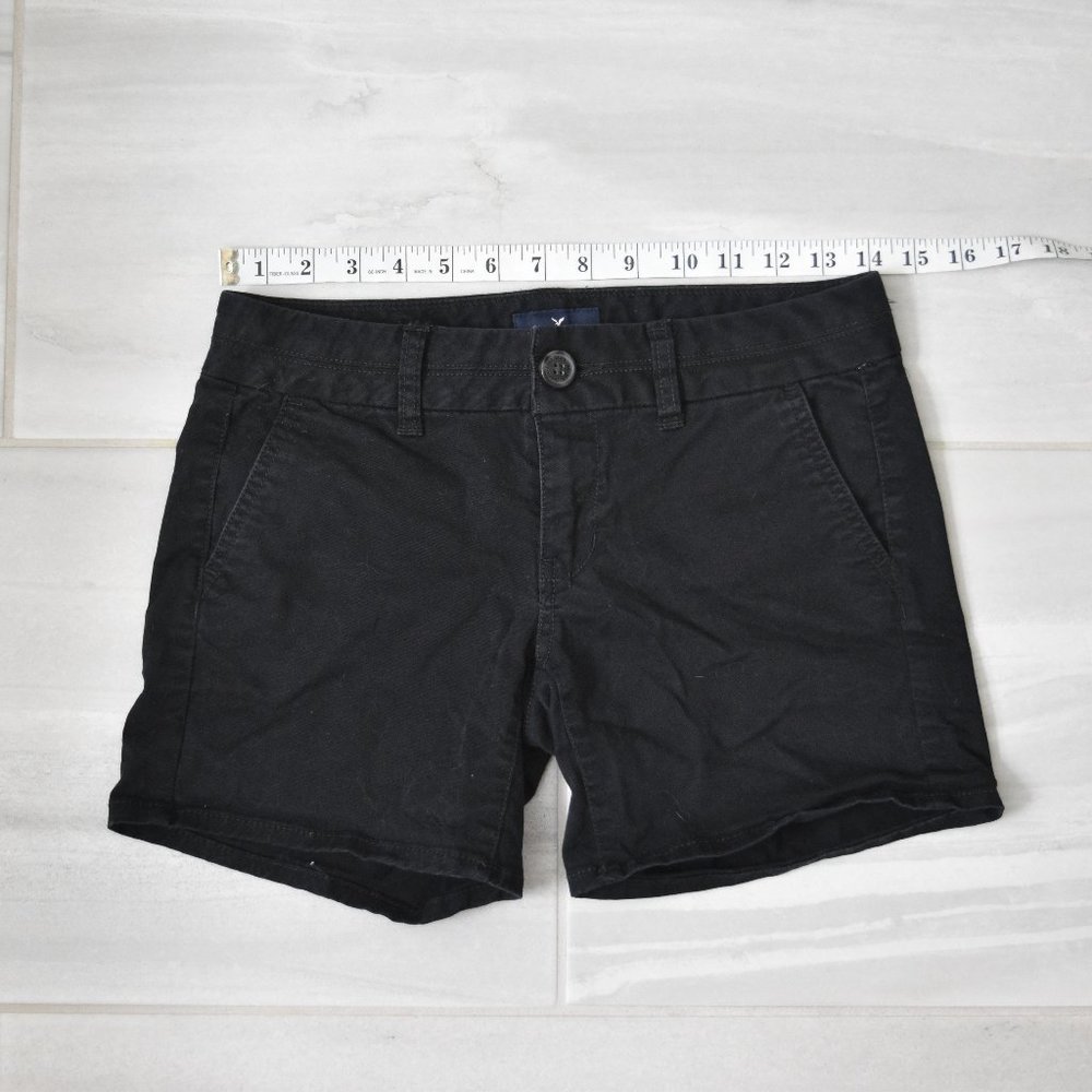 Black American Eagle Midi Shorts